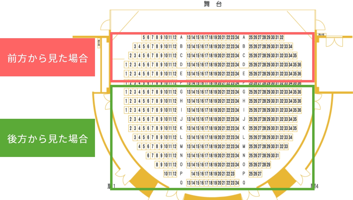 座席数 ： 2,000席 1階席 0,000席　2階席 000席　3階席 000席